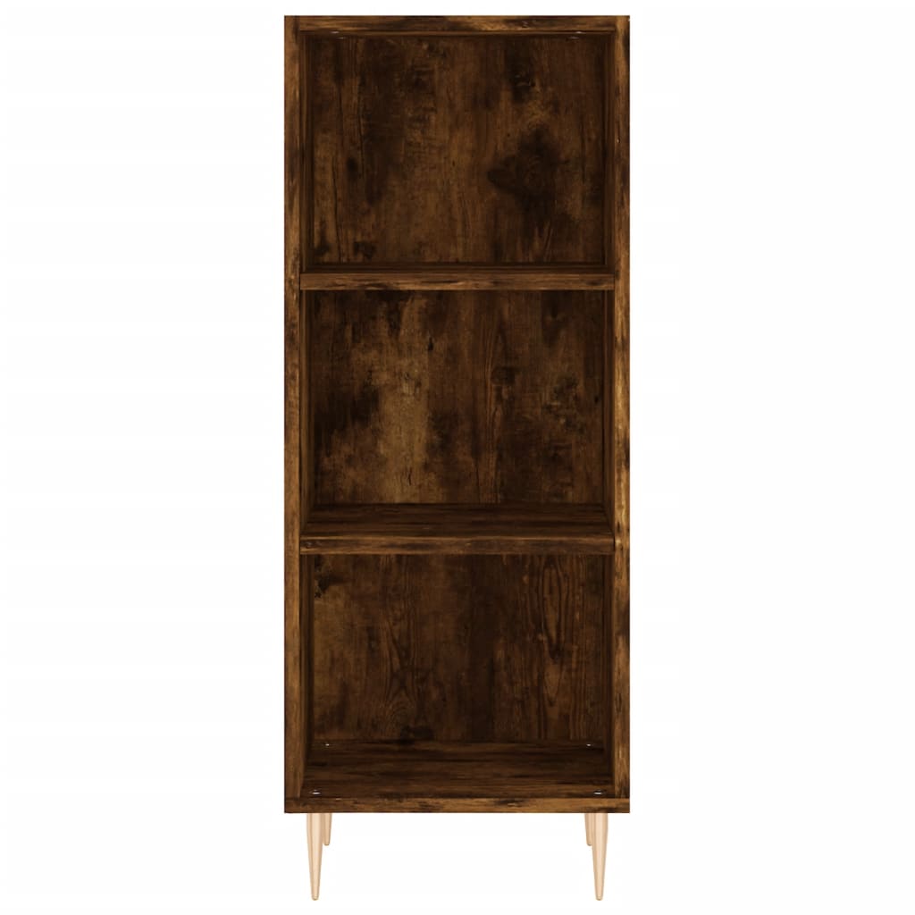 Tall cabinet, smoky oak, 34.5x32.5x180 cm, processed wood