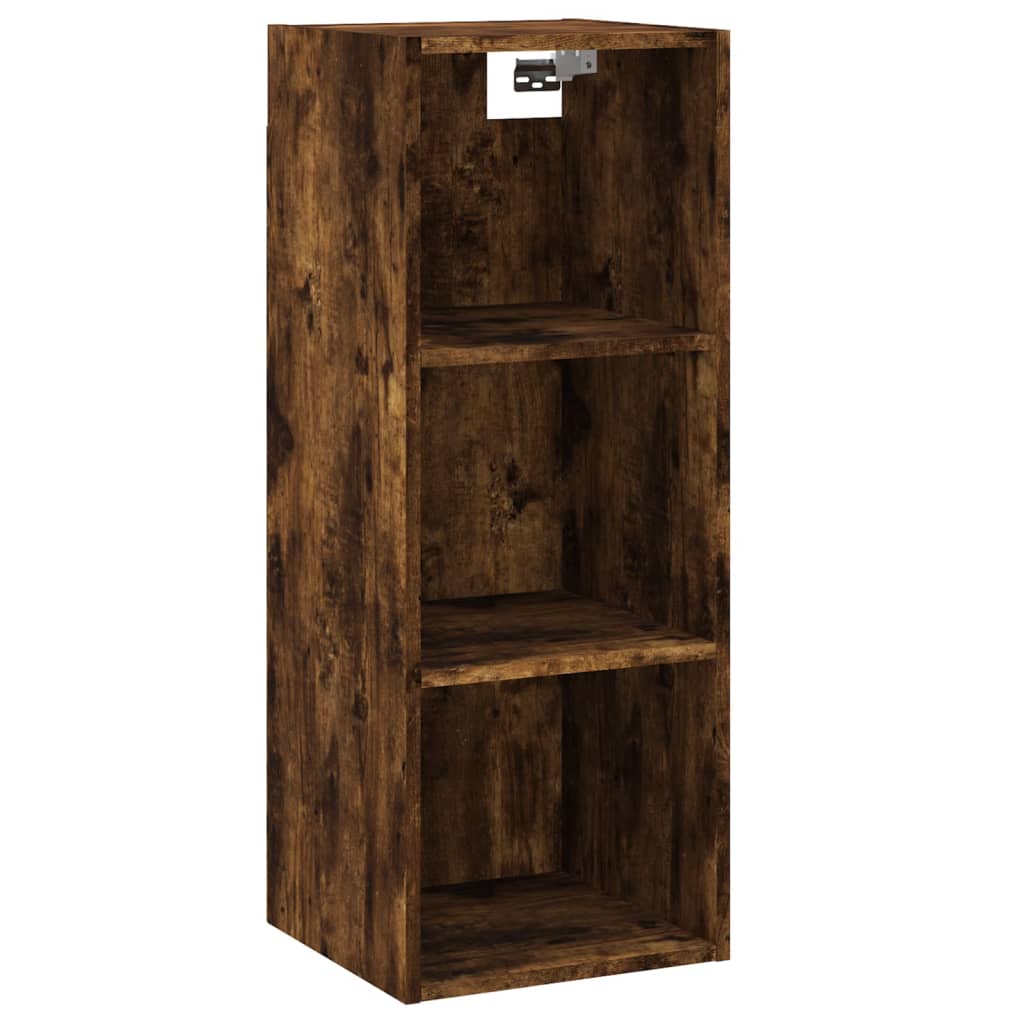 Tall cabinet, smoky oak, 34.5x32.5x180 cm, processed wood