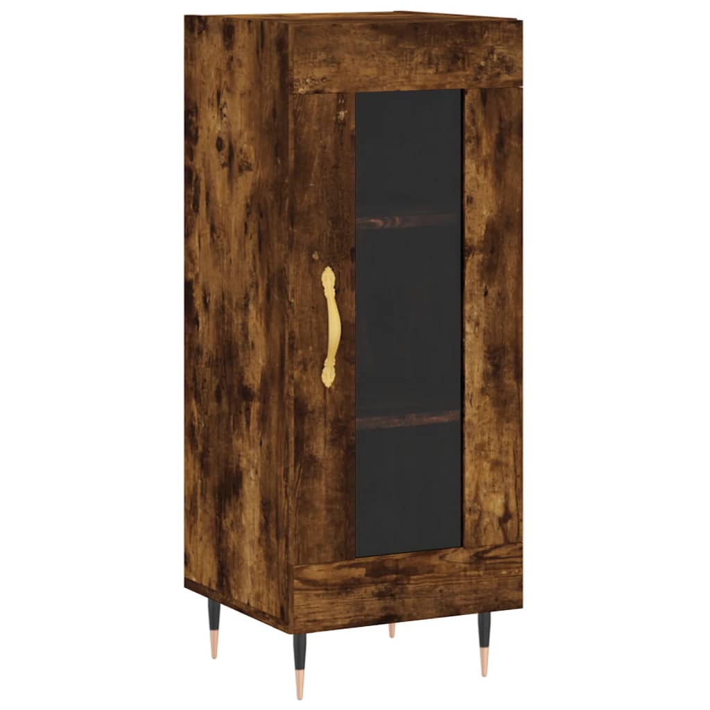 Tall cabinet, smoky oak, 34.5x34x180 cm, processed wood