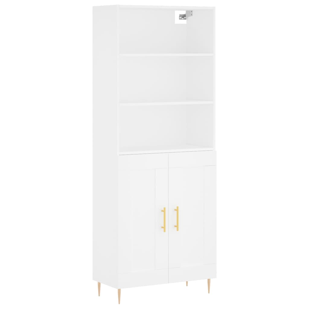 Tall cabinet, white, 69.5x34x180 cm, composite wood