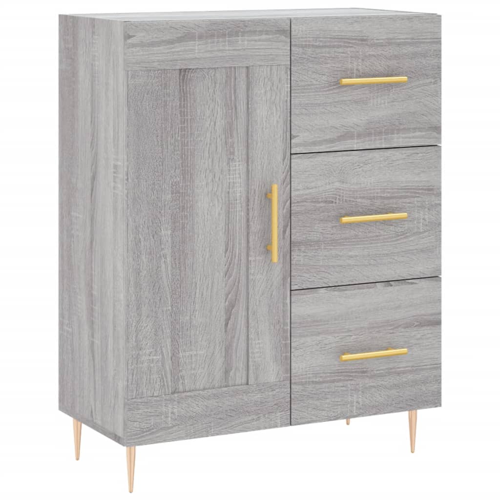 Tall cabinet, sonoma gray, 69.5x34x180 cm, composite wood