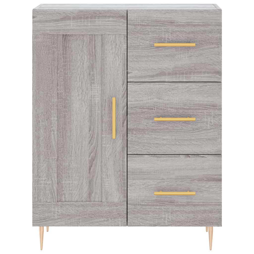 Tall cabinet, sonoma gray, 69.5x34x180 cm, composite wood