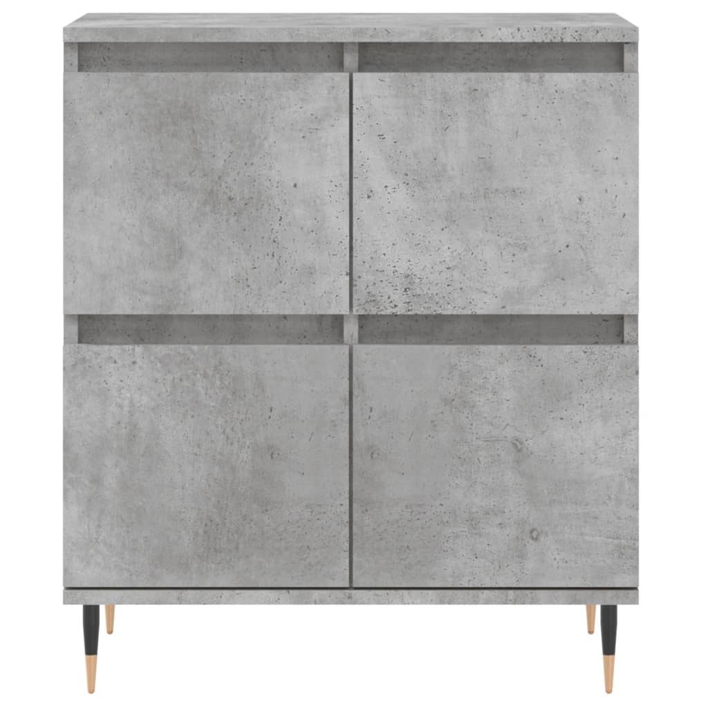 Sideboards, 3 pieces, concrete grey, engineered wood