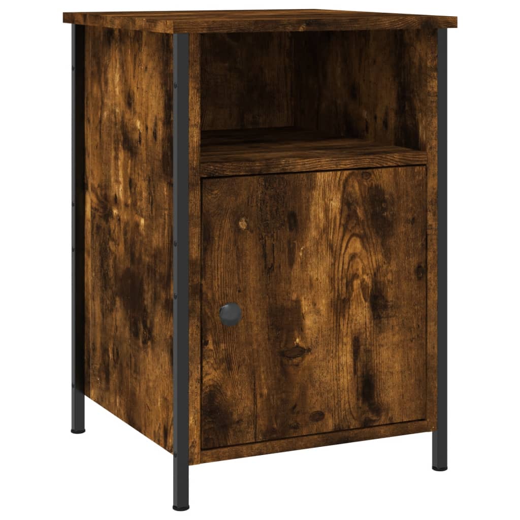 Bedside table, smoked oak, 40x42x60 cm, processed wood