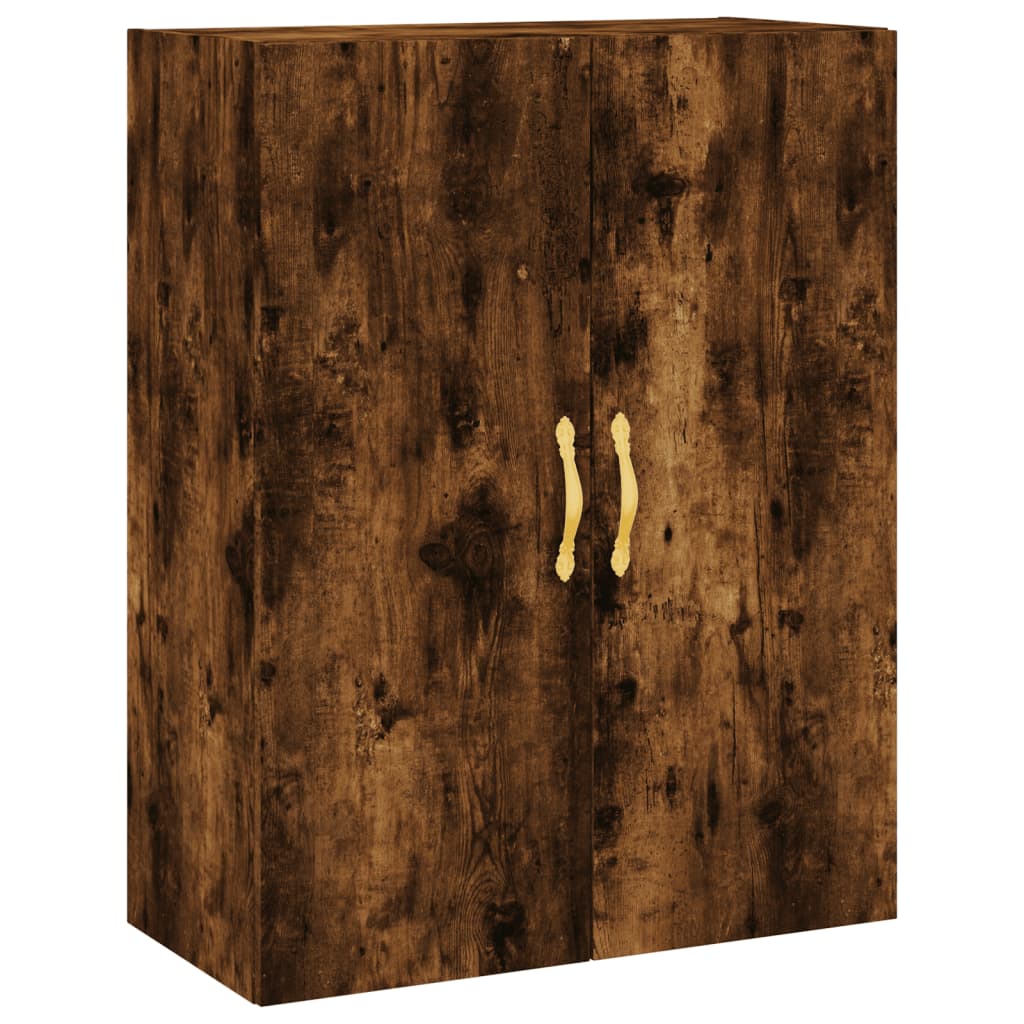 Wall-mounted cabinet, smoked oak, 69.5x34x90 cm