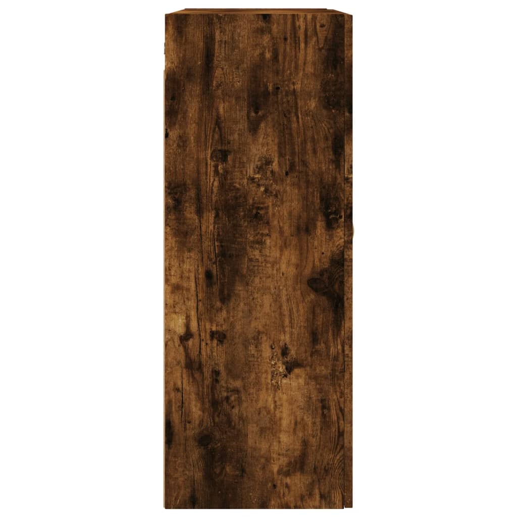 Wall-mounted cabinet, smoked oak, 69.5x34x90 cm