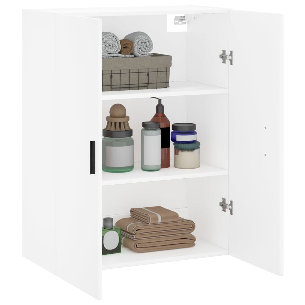 Wall-mounted cabinet, white, 69.5x34x90 cm