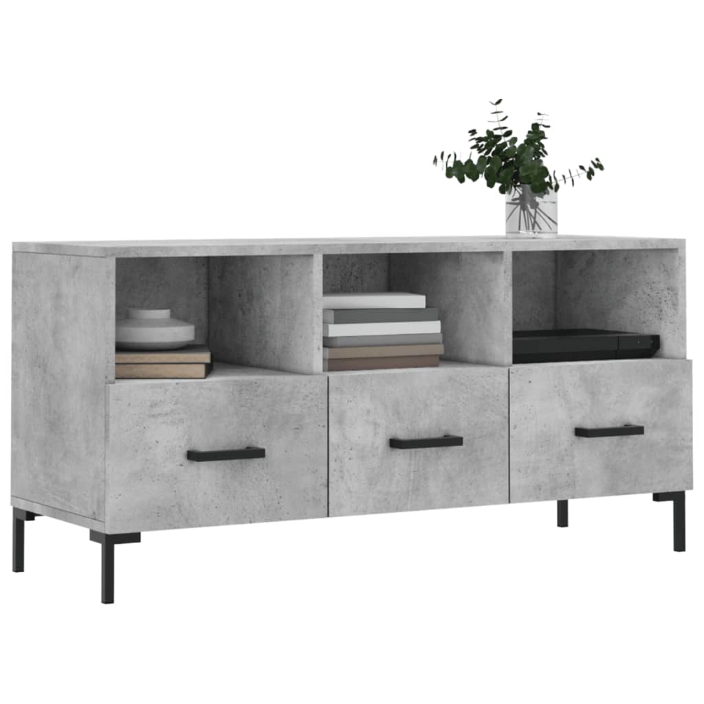 TV cabinet, concrete grey, 102x36x50 cm, engineered wood