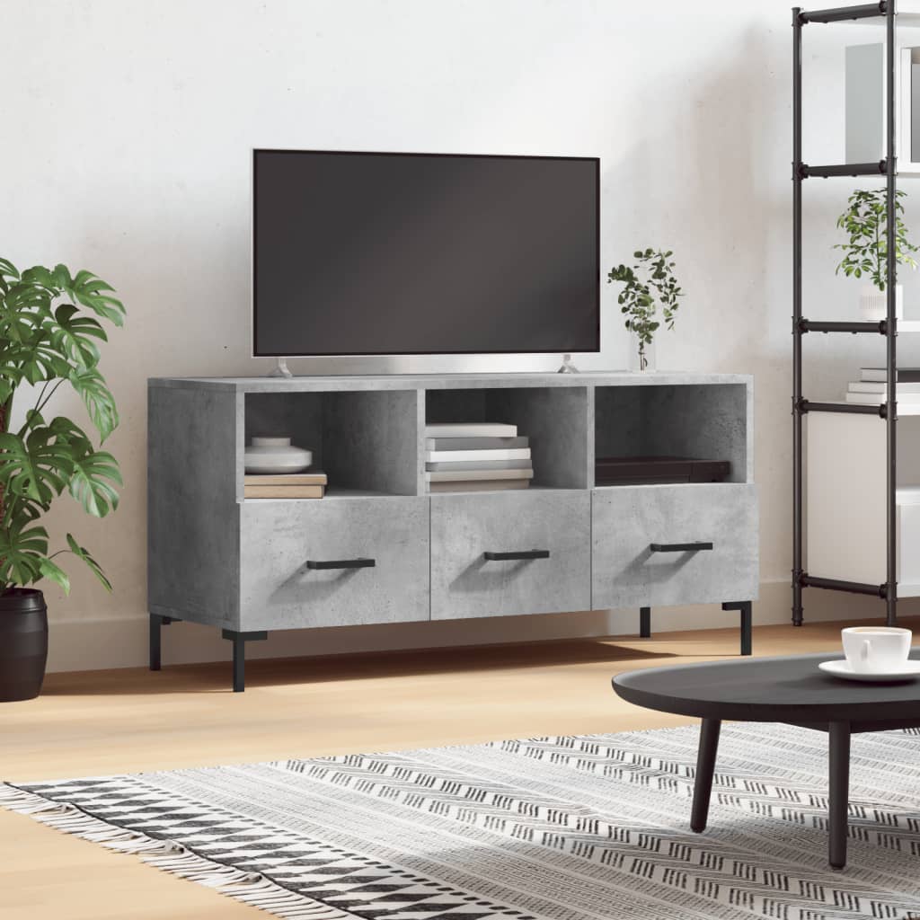 TV cabinet, concrete grey, 102x36x50 cm, engineered wood