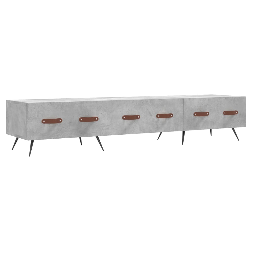 TV cabinet, concrete grey, 150x36x30 cm, processed wood