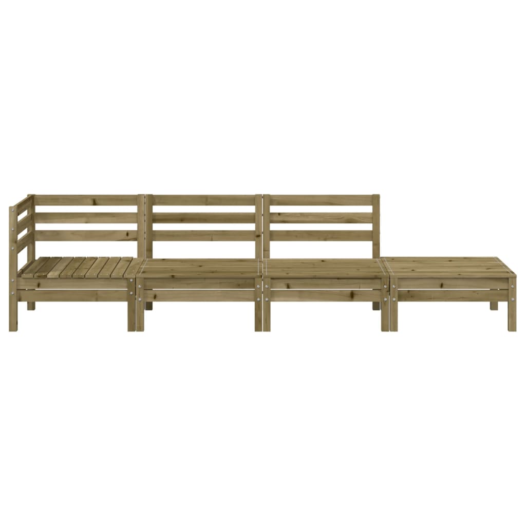 4-seater garden sofa, treated pine wood