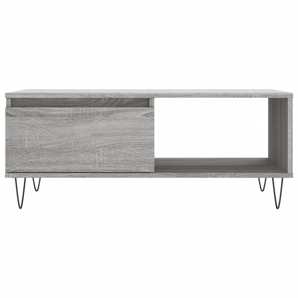 Coffee table, sonoma grey, 90x50x36.5 cm, processed wood