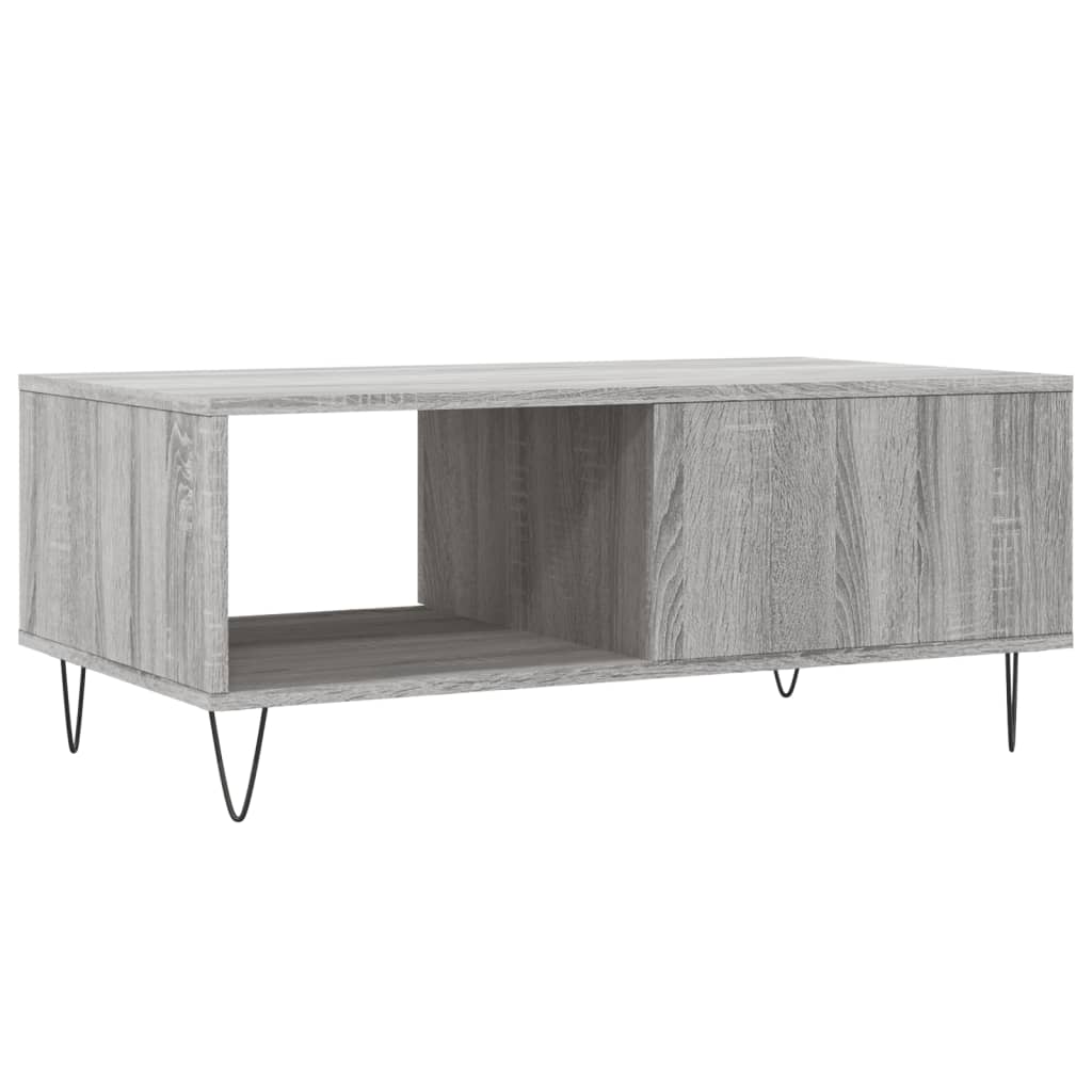 Coffee table, sonoma grey, 90x50x36.5 cm, processed wood