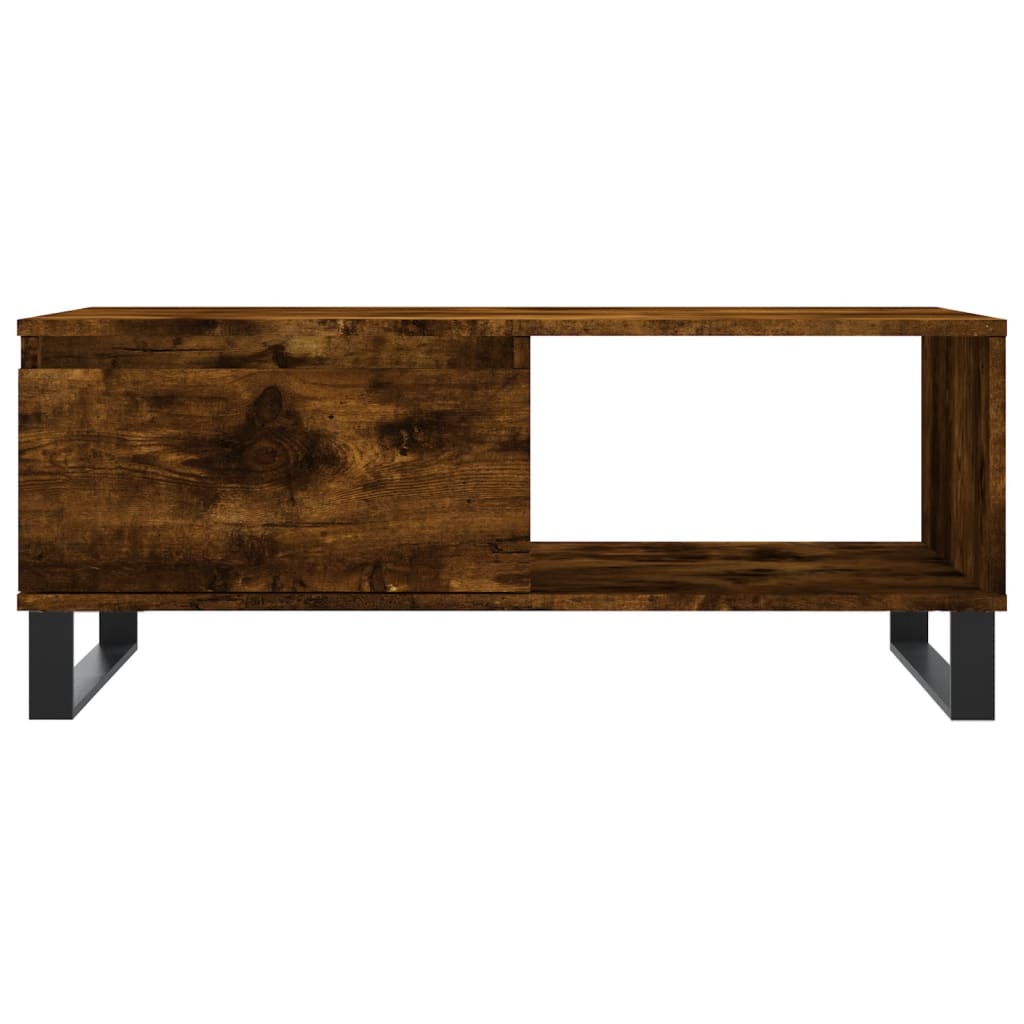 Coffee table, smoked oak, 90x50x36.5 cm, processed wood