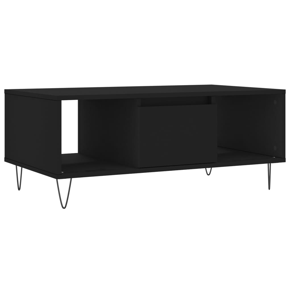 Coffee table, black, 90x50x36.5 cm, composite wood