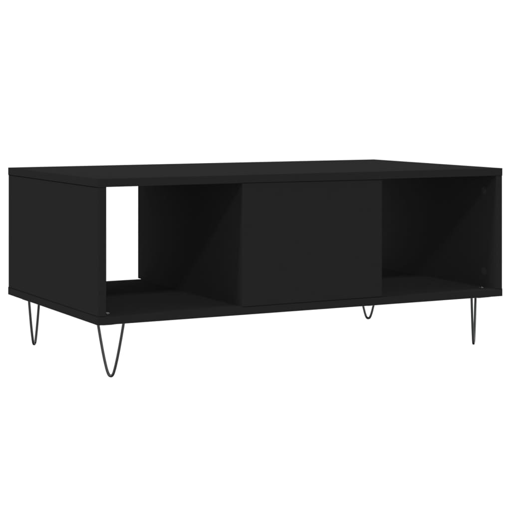 Coffee table, black, 90x50x36.5 cm, composite wood