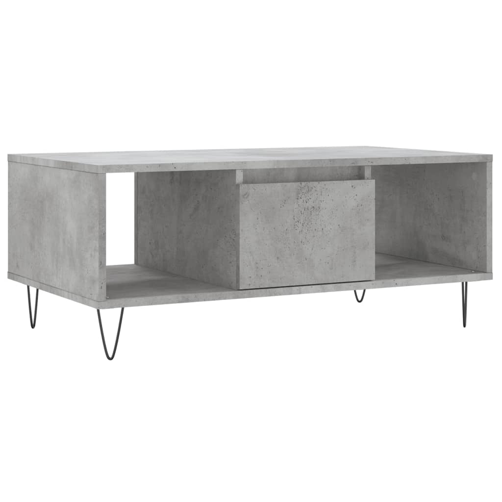 Coffee table, concrete gray, 90x50x36.5 cm, composite wood