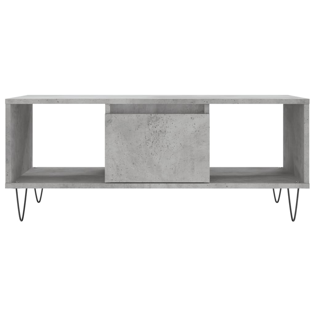 Coffee table, concrete gray, 90x50x36.5 cm, composite wood