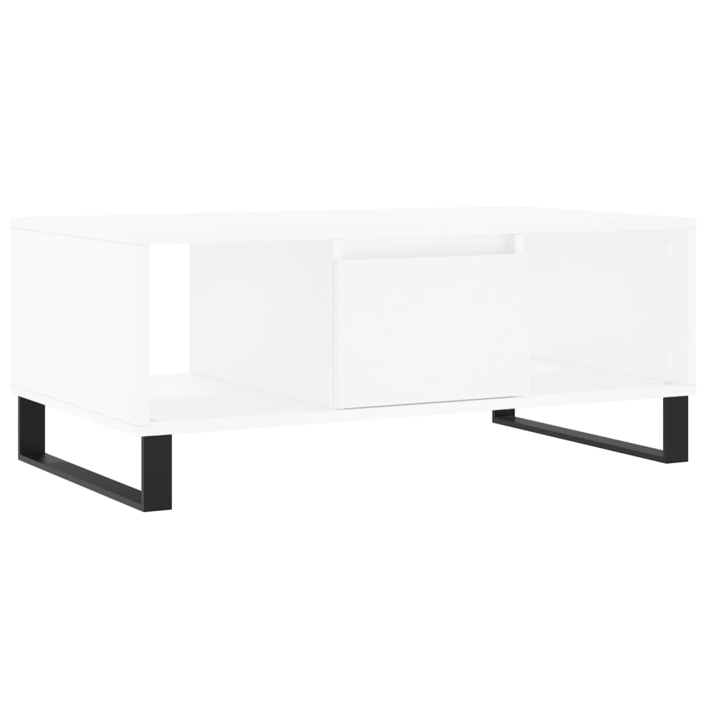 Coffee table, white, 90x50x36.5 cm, processed wood