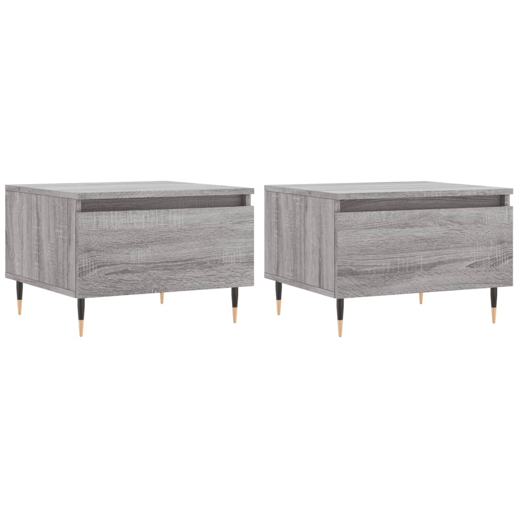 Coffee tables 2 pcs. sonoma gray 50x46x35 cm composite wood