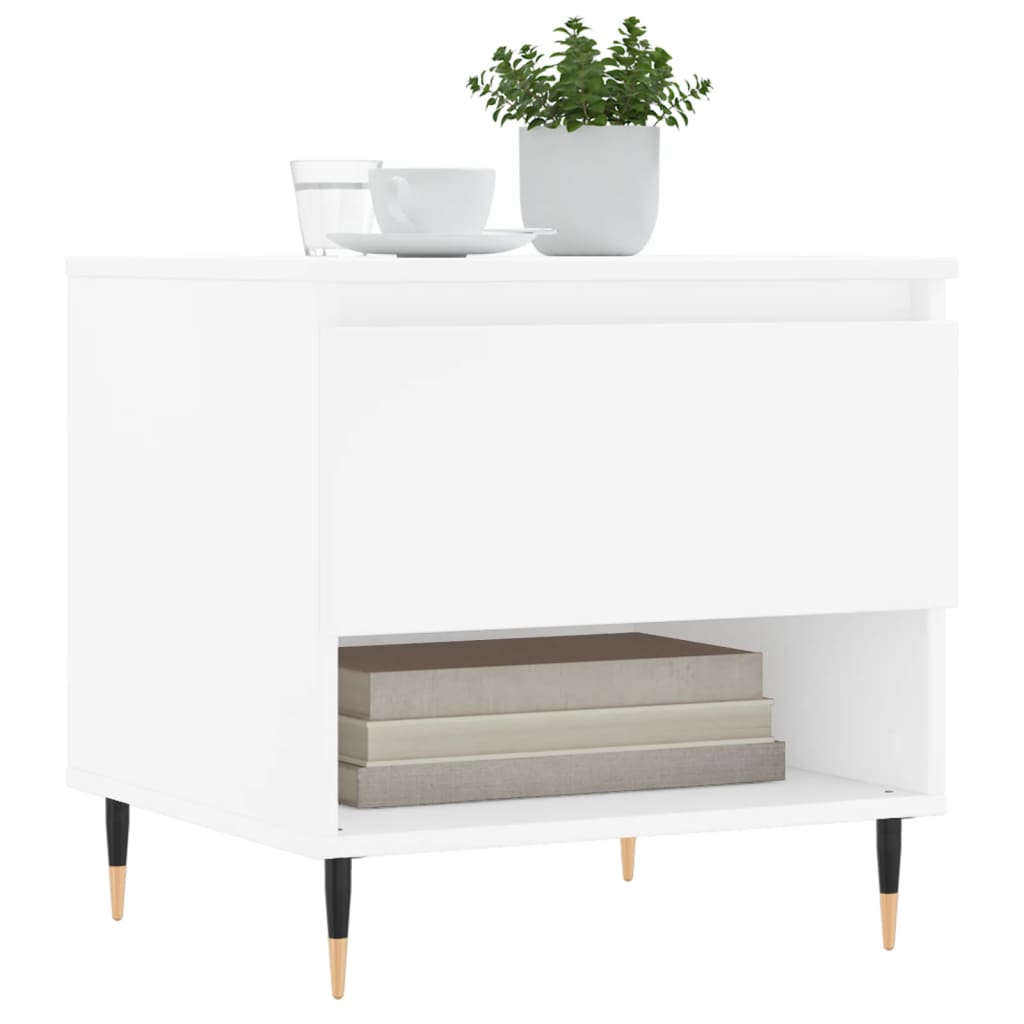 Coffee tables, 2 pcs., white, 50x46x50 cm, composite wood