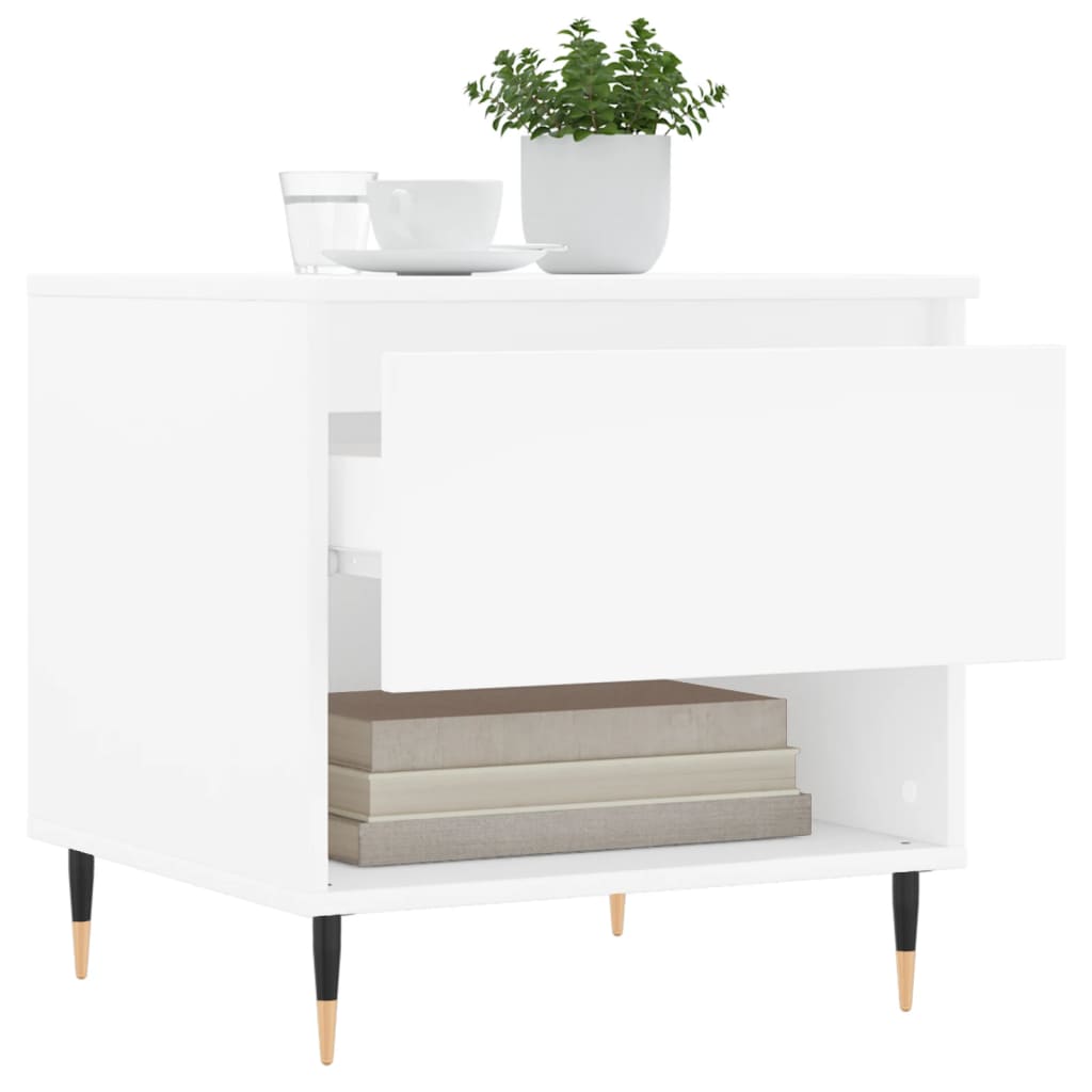 Coffee tables, 2 pcs., white, 50x46x50 cm, composite wood