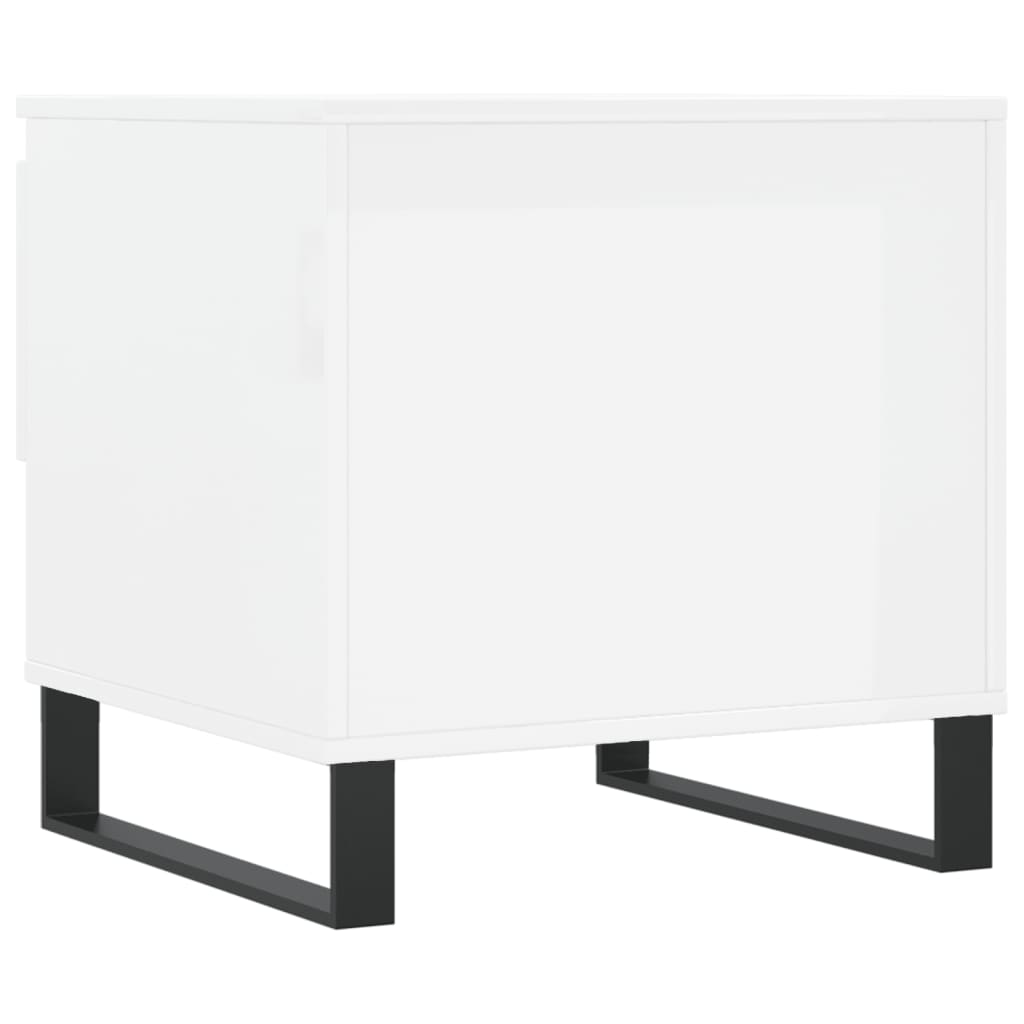 Coffee tables 2 pcs. white extra glossy 50x46x50 cm composite wood