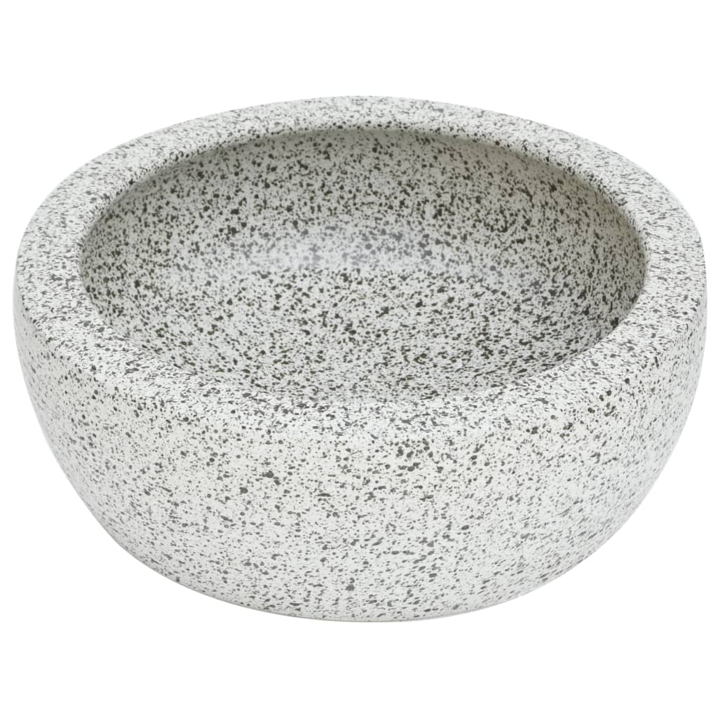 Countertop washbasin, gray, round, Φ41x14 cm, ceramic