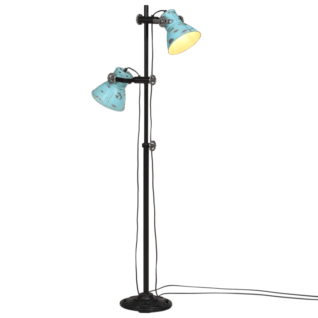 Floor lamp, 25 W, worn blue, 25x25x90/140 cm, E27