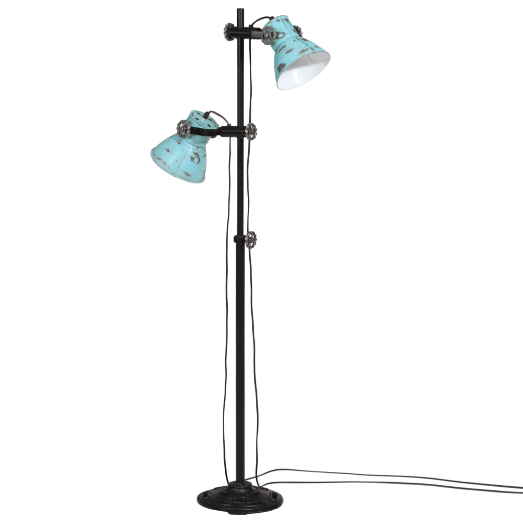 Floor lamp, 25 W, worn blue, 25x25x90/140 cm, E27