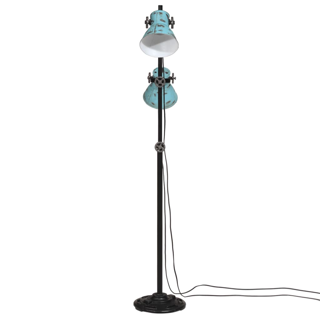 Floor lamp, 25 W, worn blue, 25x25x90/140 cm, E27