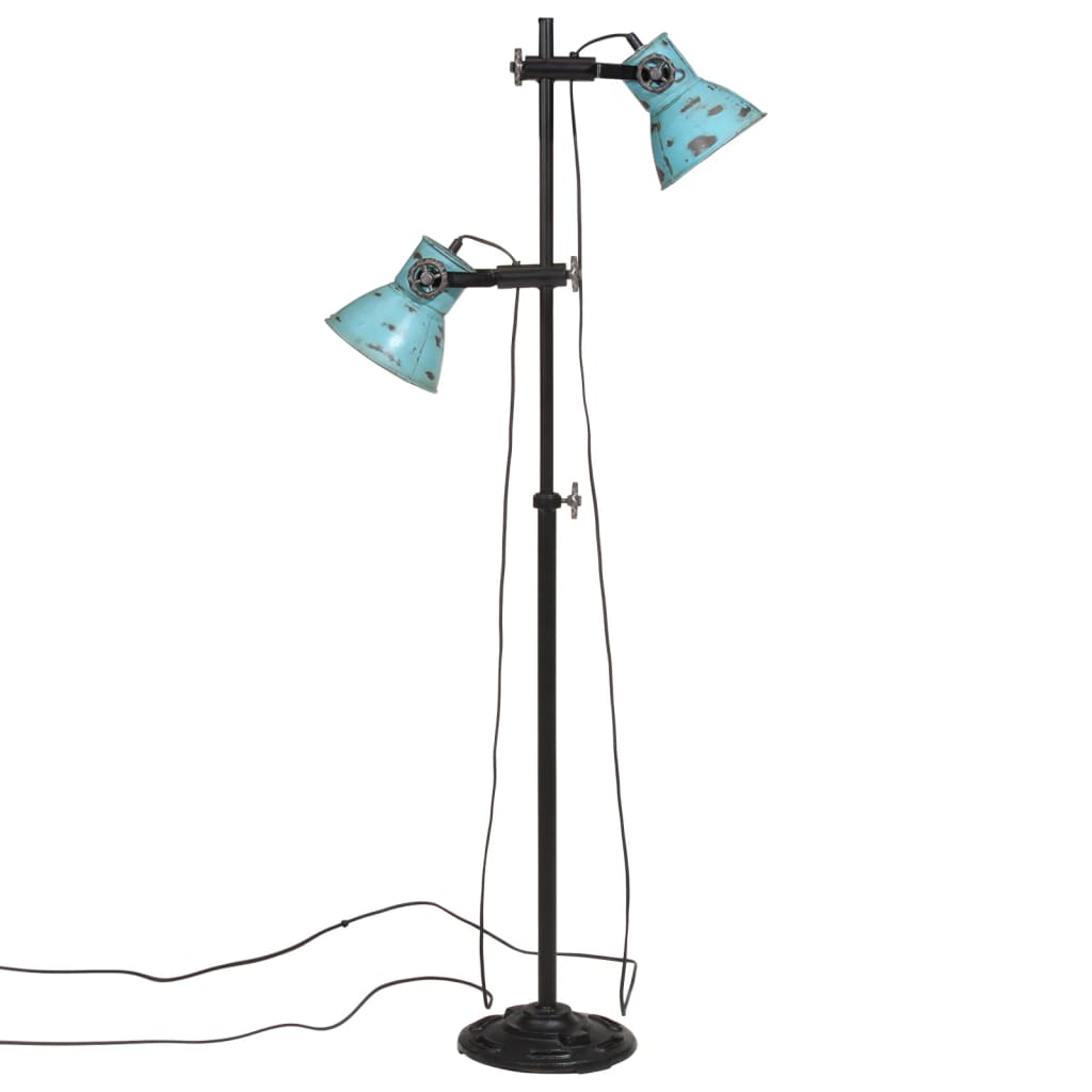 Floor lamp, 25 W, worn blue, 25x25x90/140 cm, E27