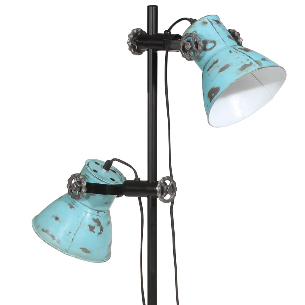 Floor lamp, 25 W, worn blue, 25x25x90/140 cm, E27