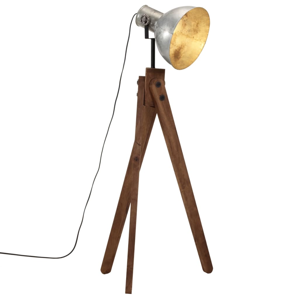 Floor lamp 25 W, vintage silver, 45x45x120 cm, E27