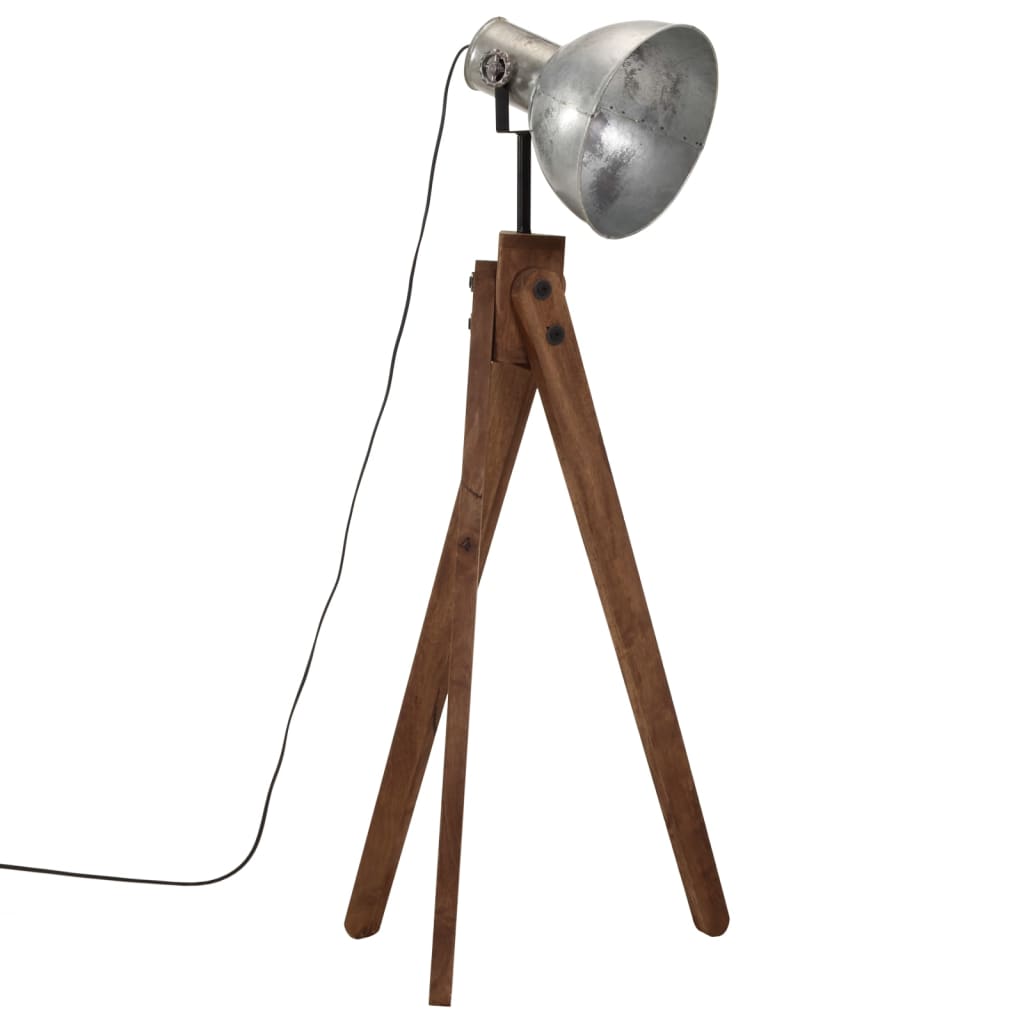 Floor lamp 25 W, vintage silver, 45x45x120 cm, E27