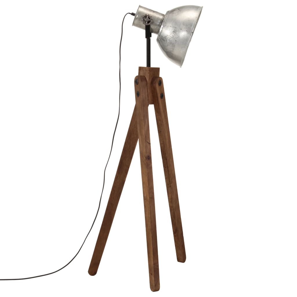 Floor lamp 25 W, vintage silver, 45x45x120 cm, E27