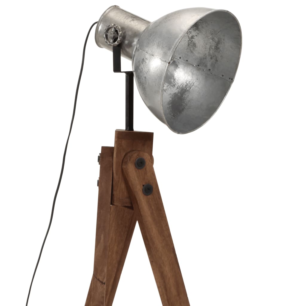 Floor lamp 25 W, vintage silver, 45x45x120 cm, E27