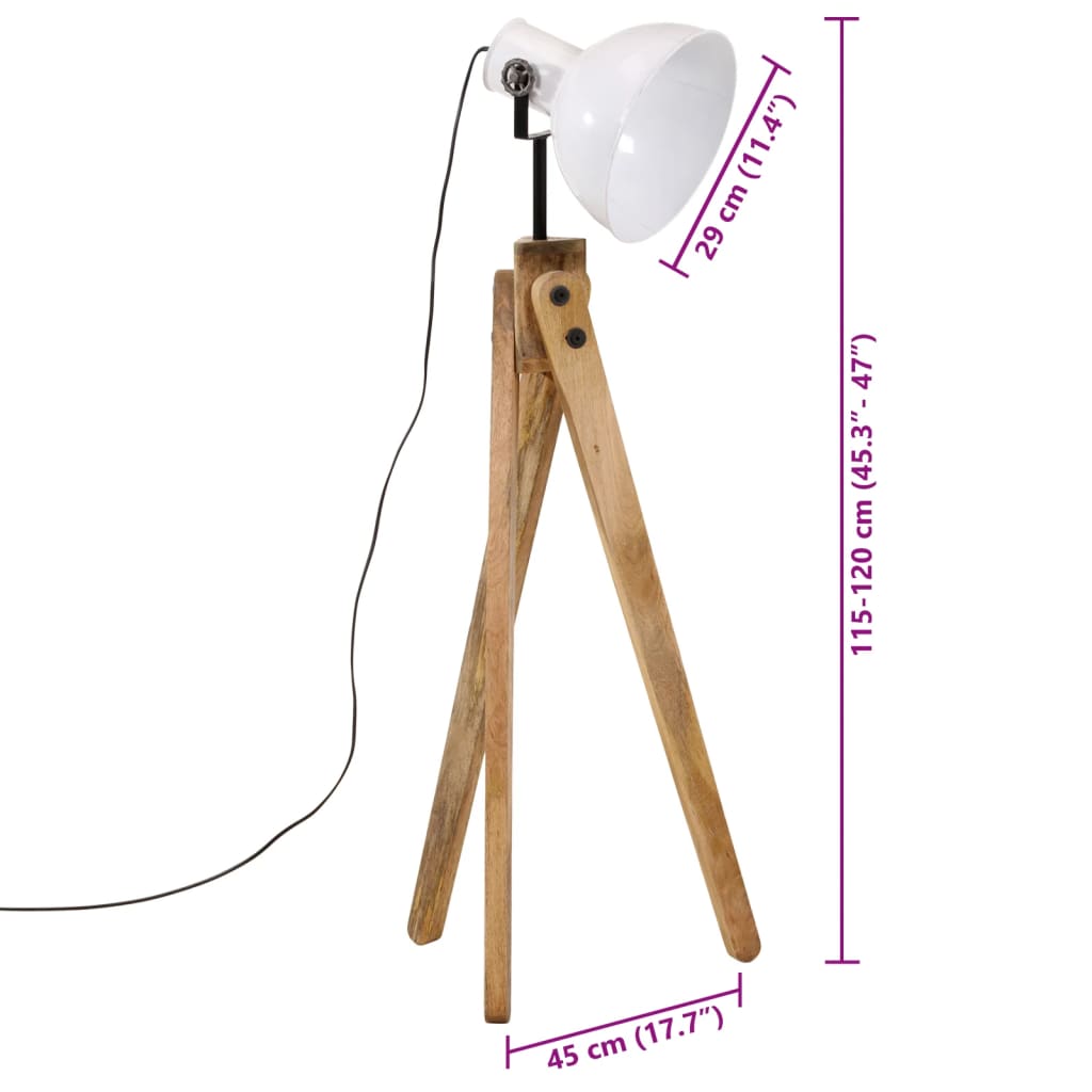 Floor lamp 25 W, white, 45x45x120 cm, E27