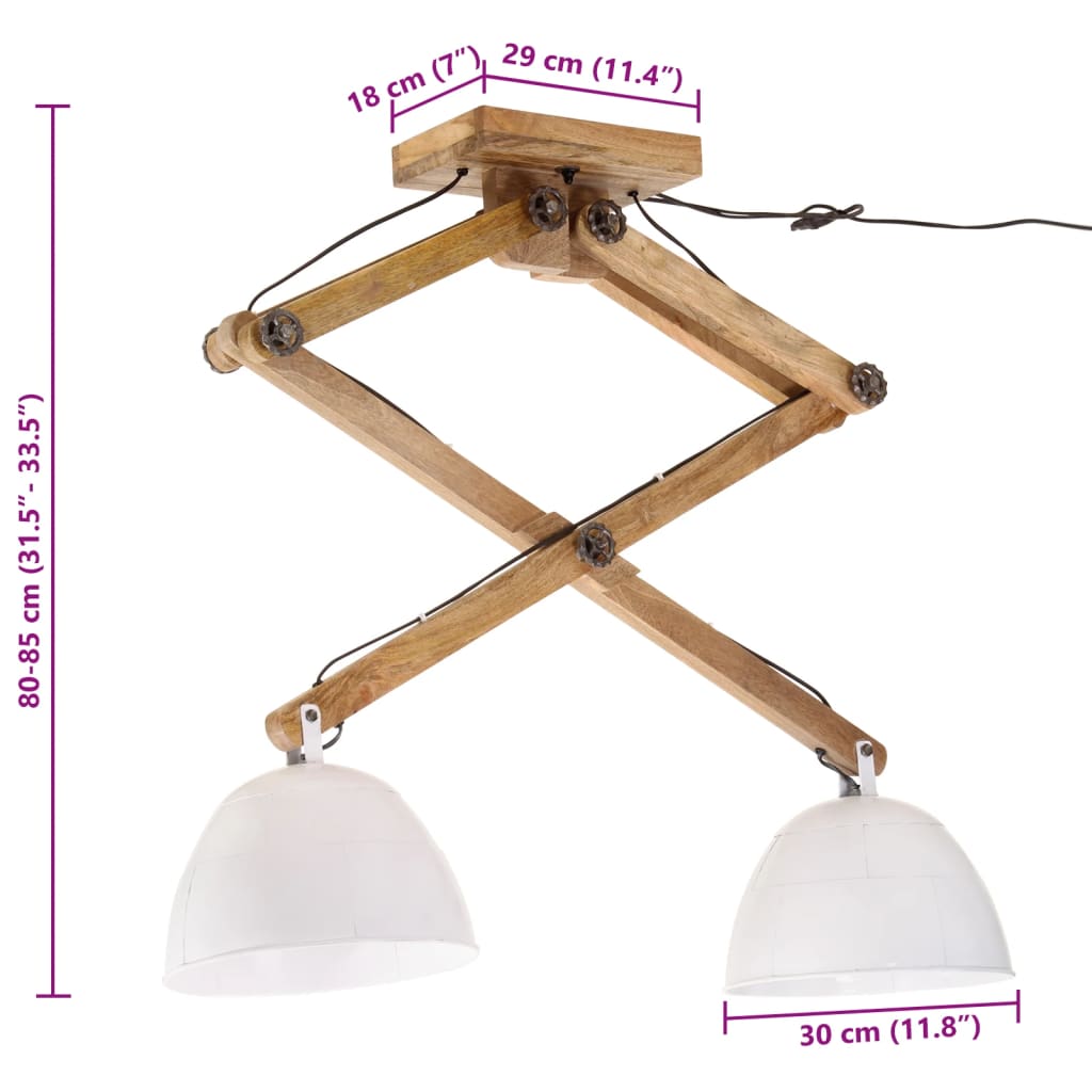 Ceiling lamp, 25 W, white, 29x18x85 cm, E27