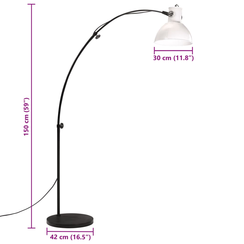 Floor lamp 25 W, white, 150 cm, E27