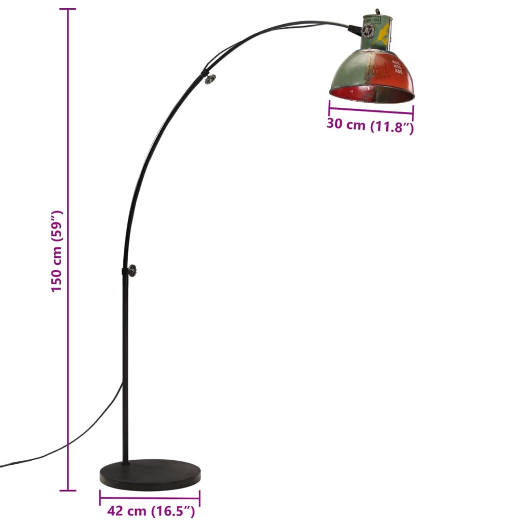 Lampă de podea 25 W, multicolor, 150 cm, E27