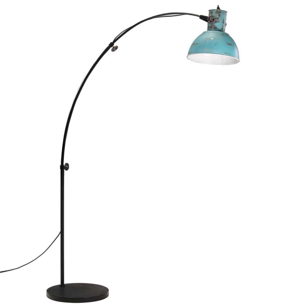 Floor lamp, 25 W, worn blue, 150 cm, E27