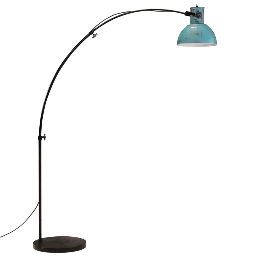 Floor lamp, 25 W, worn blue, 150 cm, E27