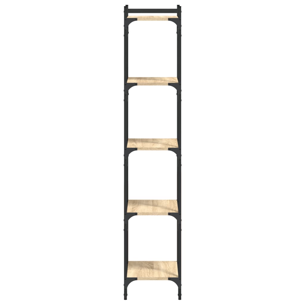 5-tier bookcase sonoma oak 40x30x154 cm processed wood