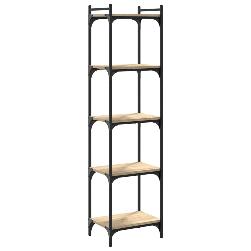 5-tier bookcase sonoma oak 40x30x154 cm processed wood