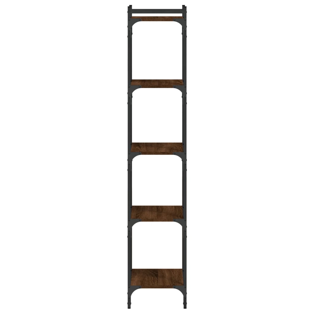 5-tier bookcase, brown oak 40x30x154 cm, processed wood