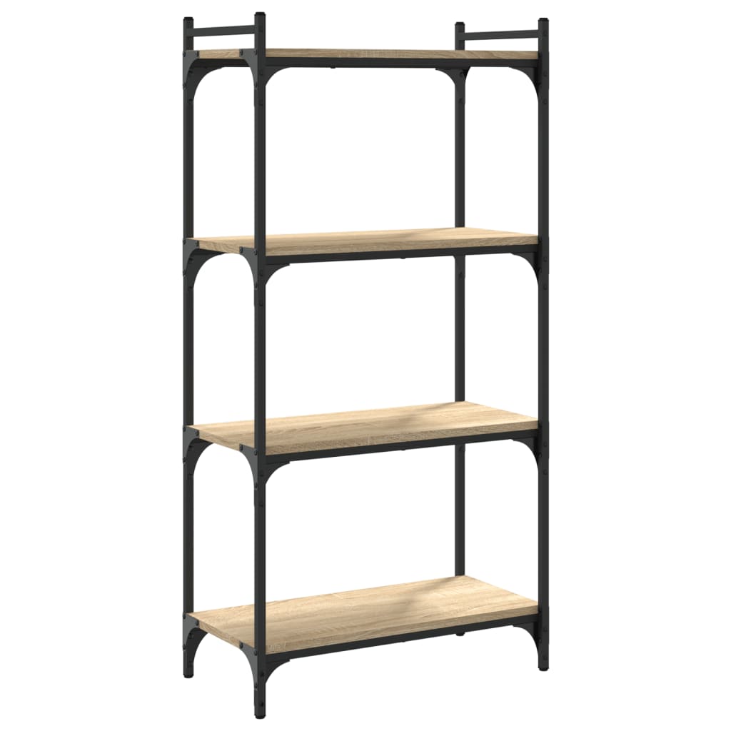 4-tier bookcase sonoma oak 60x30x120 cm processed wood