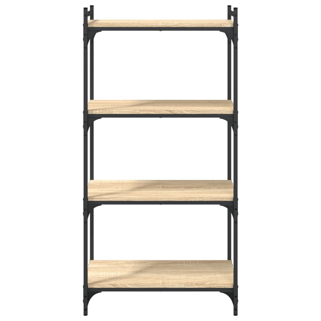 4-tier bookcase sonoma oak 60x30x120 cm processed wood