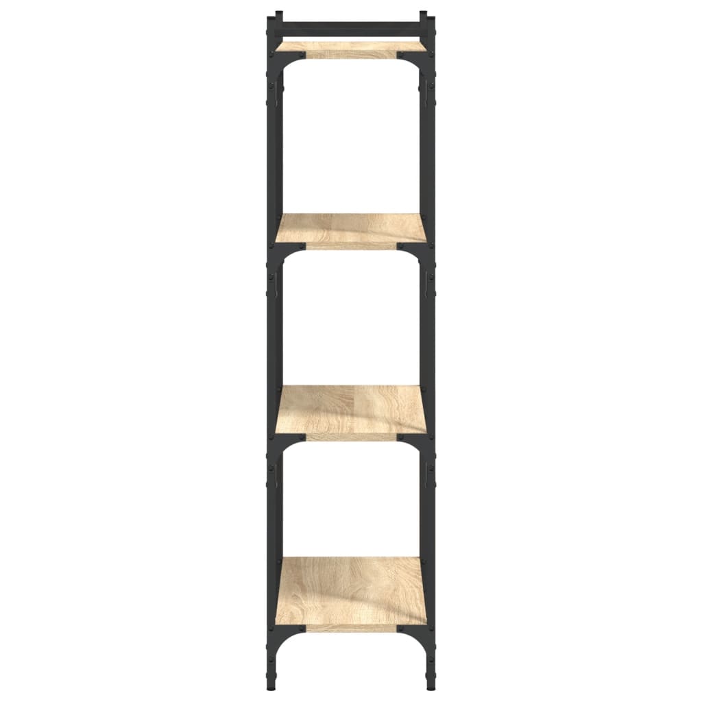 4-tier bookcase sonoma oak 60x30x120 cm processed wood