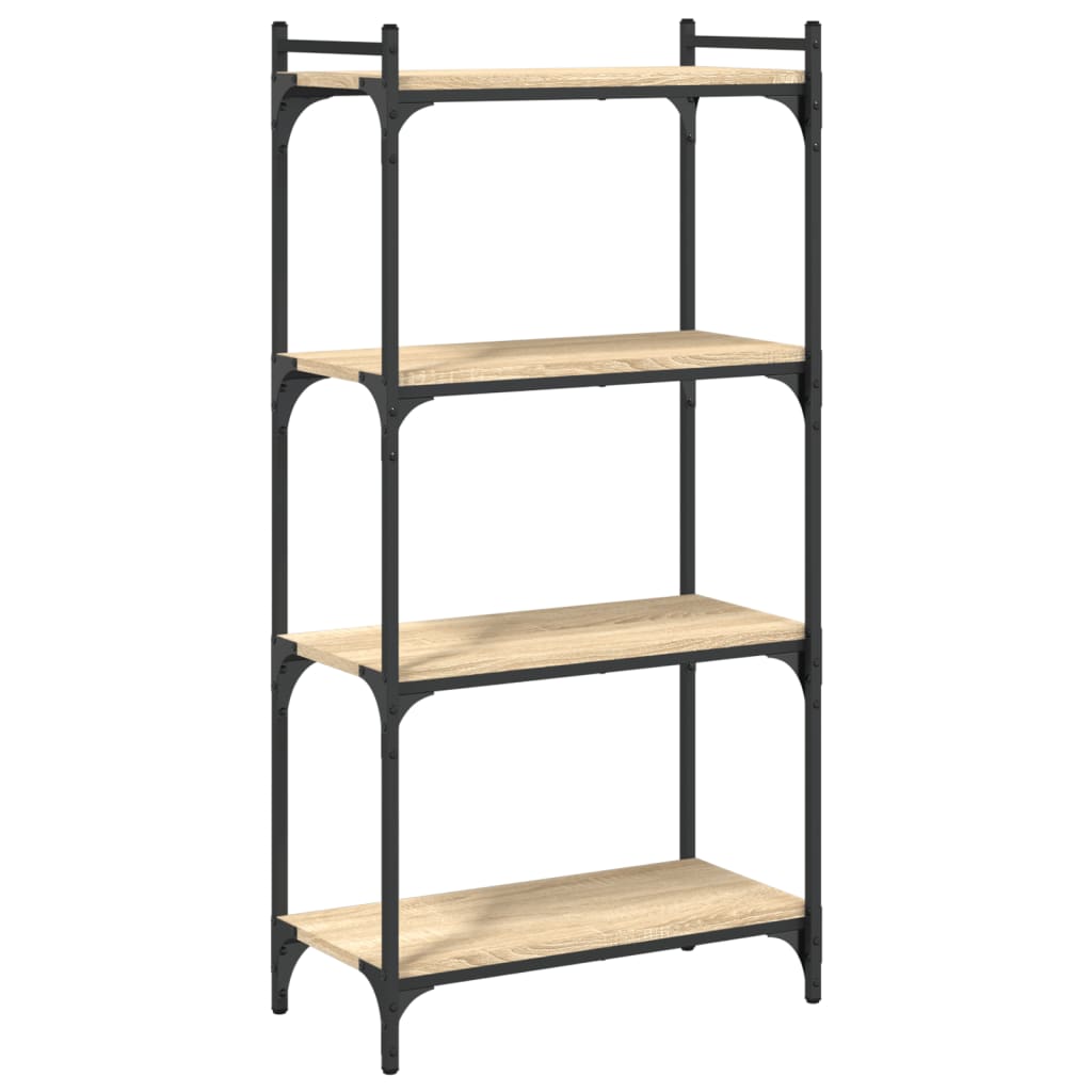 4-tier bookcase sonoma oak 60x30x120 cm processed wood